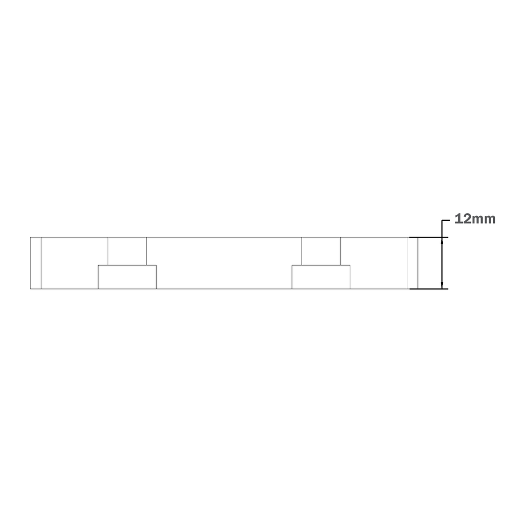 32-4590W-0 MODULAR SOLUTIONS FOOT & CASTER CONNECTING PLATE<br>45MM X 90MM FLAT NO HOLES